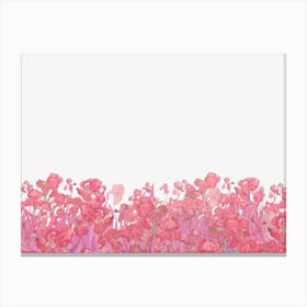 Van Gogh - Pink Flowers Background Canvas Print