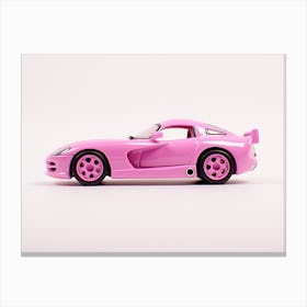 Toy Car Dodge Viper Pink Canvas Print