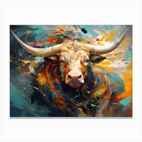 Bull's Essence Unleashed Canvas Print