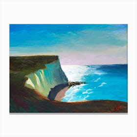 Seven Sisters Cliff On A Sunny Day Canvas Print