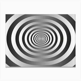Black And White Spiral Background Canvas Print