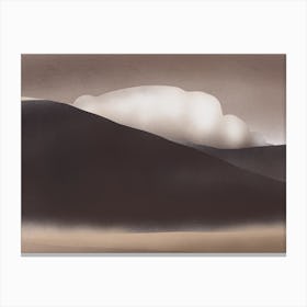 Cloud behind mountains Canvas Print