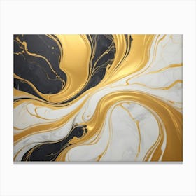 Gold Marble Painting Canvas Print