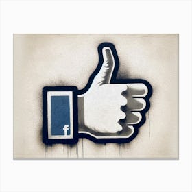 Facebook Like Canvas Print