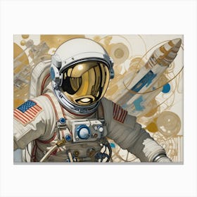 Astronaut In Space Canvas Print