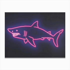 Neon Pink Largetooth Cookiecutter Shark 1 Canvas Print
