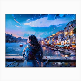 City At Night  Canvas Print