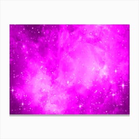Magenta Galaxy Space Background Canvas Print