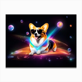 Corgi In Sunglasses 18 Canvas Print