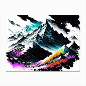 Abstract Mountains Canvas Print