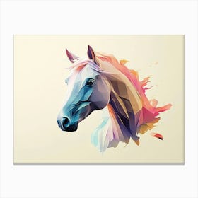 Horse Animal Abstract Pastel Colors Canvas Print