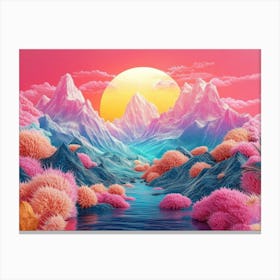 Pink Landscape Canvas Print