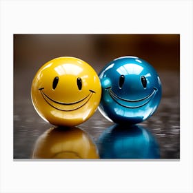 Two Smiley Faces Canvas Print
