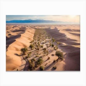 Desert Landscape From Drone 3 Canvas Print