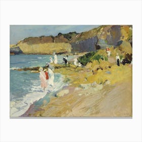 Rocks At The Lighthouse, Biarritz, Joaquín Sorolla Y Bastida Canvas Print