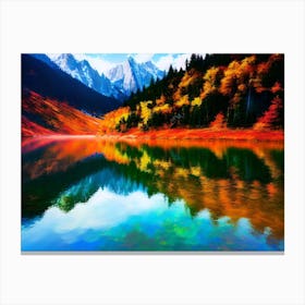 Autumn Mountain Lake 6 Canvas Print