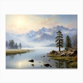 Misty Morning In The Sierra Nevada 2 Canvas Print