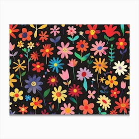 Colorful Flowers 4 Canvas Print