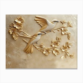 Birds On A Branch Canvas Print