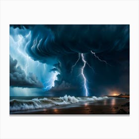 Storm at the seaside Canvas Print