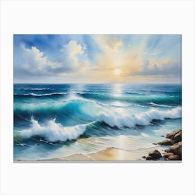 Sunrise At The Beach Canvas Print