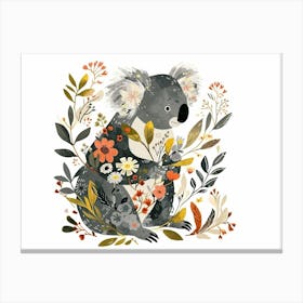 Little Floral Koala 2 Canvas Print