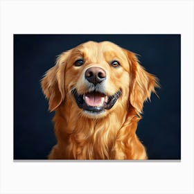 Profile Of The Golden Retriever 2 Canvas Print