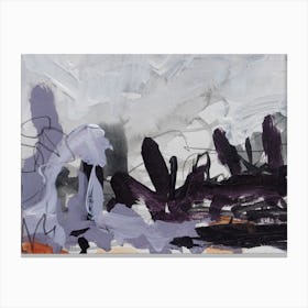 Abstract Painting - Deep Purple Canvas Print