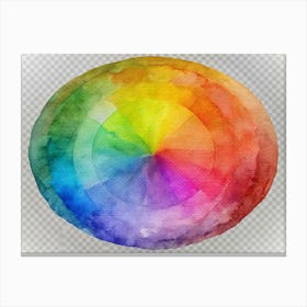 Watercolor Color Wheel Canvas Print