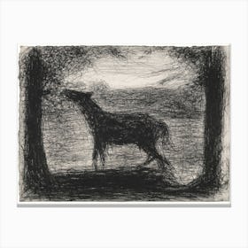 Foal, Le Poulain, Georges Seurat Canvas Print