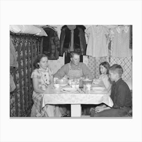 Marcus Miller And Family In Shack That He Built Himself, Spencer, Iowa, This Is Half The House, Miller Is A Hired Hand Who Canvas Print