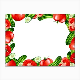 Vegetables Frame 1 Canvas Print