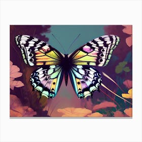 Butterfly In The Forest Canvas Print