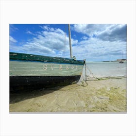 Old Boat On The Beach Canvas Print