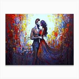 Mosaic Lovers - Love In The Air Canvas Print