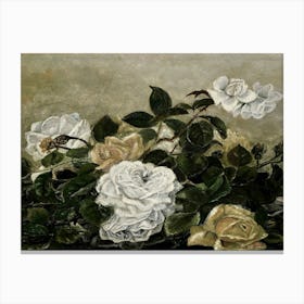 White Roses 1 Canvas Print