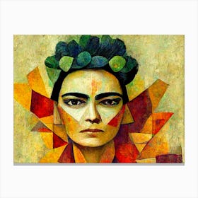 Frida Kahlo Woman Portrait Mexico Painting Artist 1 Canvas Print