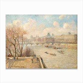 The Louvre From The Pont Neuf (1902), Camille Pissarro Canvas Print