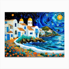 Seaside - Starry Night Canvas Print