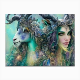 Chivo y Chiva Canvas Print