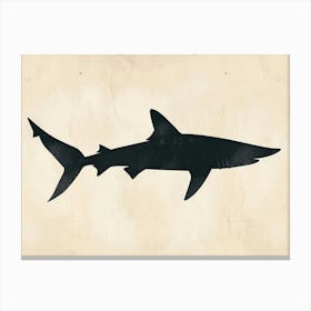 Thresher Shark Silhouette 3 Canvas Print