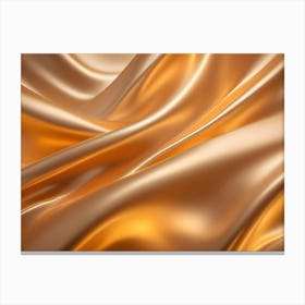 Abstract Image Of A Golden Satin Fabric With Soft Folds And Curves 1 Canvas Print