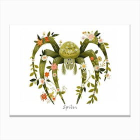 Little Floral Spider 1 Poster Canvas Print