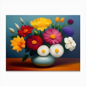 Contemporary flowers Canvas Print