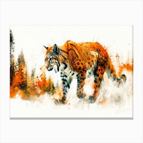 Wild Cat Running - Wildcat Hunter Canvas Print