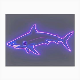 Neon Purple Bull Shark 5 Canvas Print