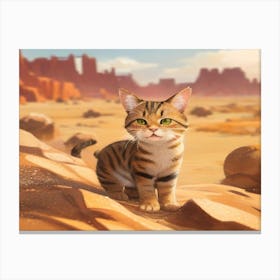 Desert Cat Canvas Print