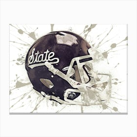 Mississippi State Bulldogs Script NCAA Helmet Poster Canvas Print