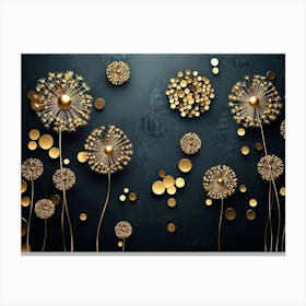 Gold Dandelion 1 Canvas Print