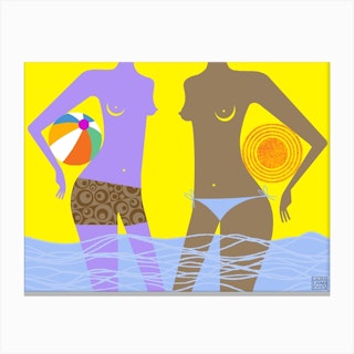 Topless 2 Canvas Print